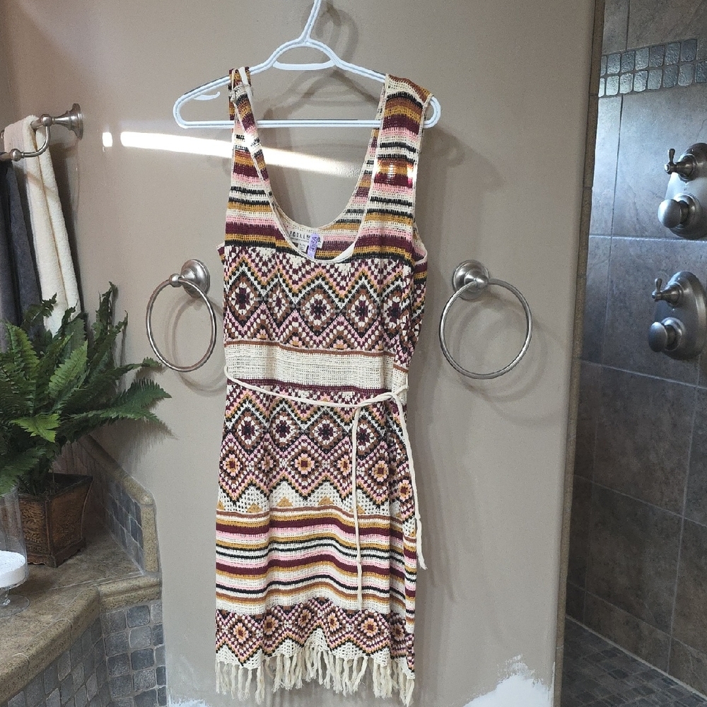 Idyllwind Boho Striped Fringe Dress
